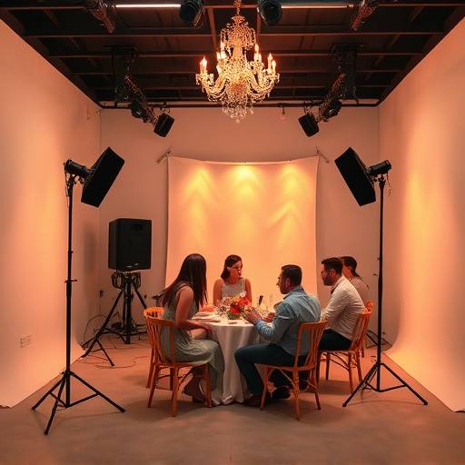 A small event setup demonstrating the studio's flexibility for intimate gatherings.