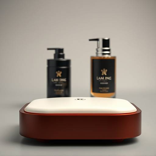 Close-up product shots of luxury items against a simple, uncluttered background in the studio.