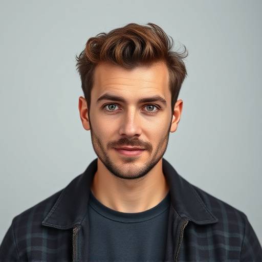 Headshot of a professional actor ready for their portfolio, Studio 1