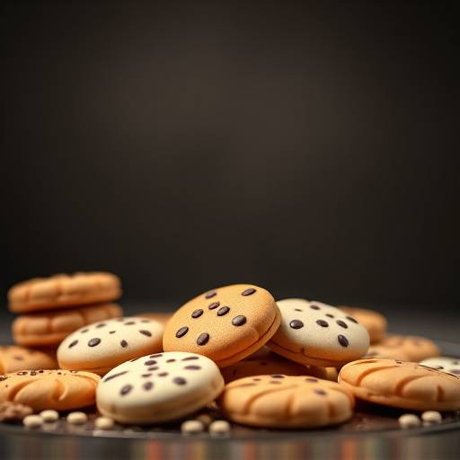 Illustration of cookies and digital icons